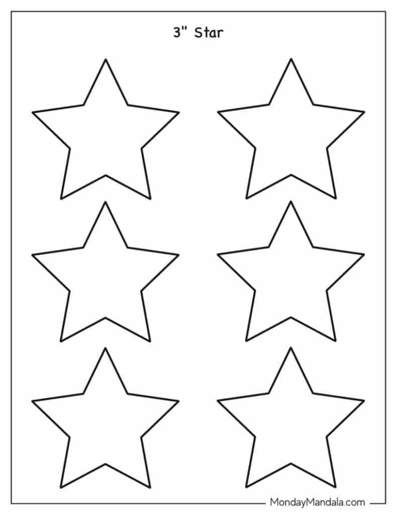 100 Star Templates Free PDF Printables 