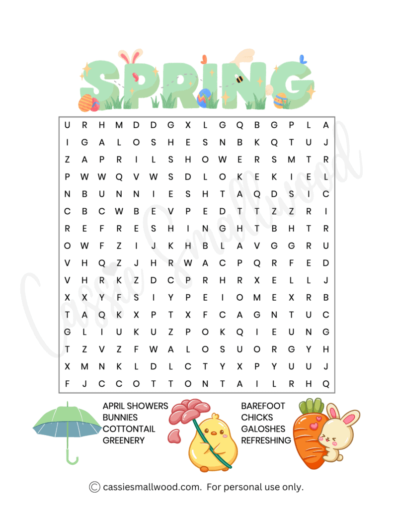 spring word search free printable spring word search free printable