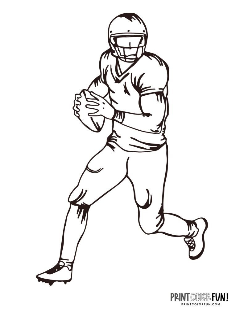 14 Football Player Coloring Pages Free Sports Printables At PrintColorFun