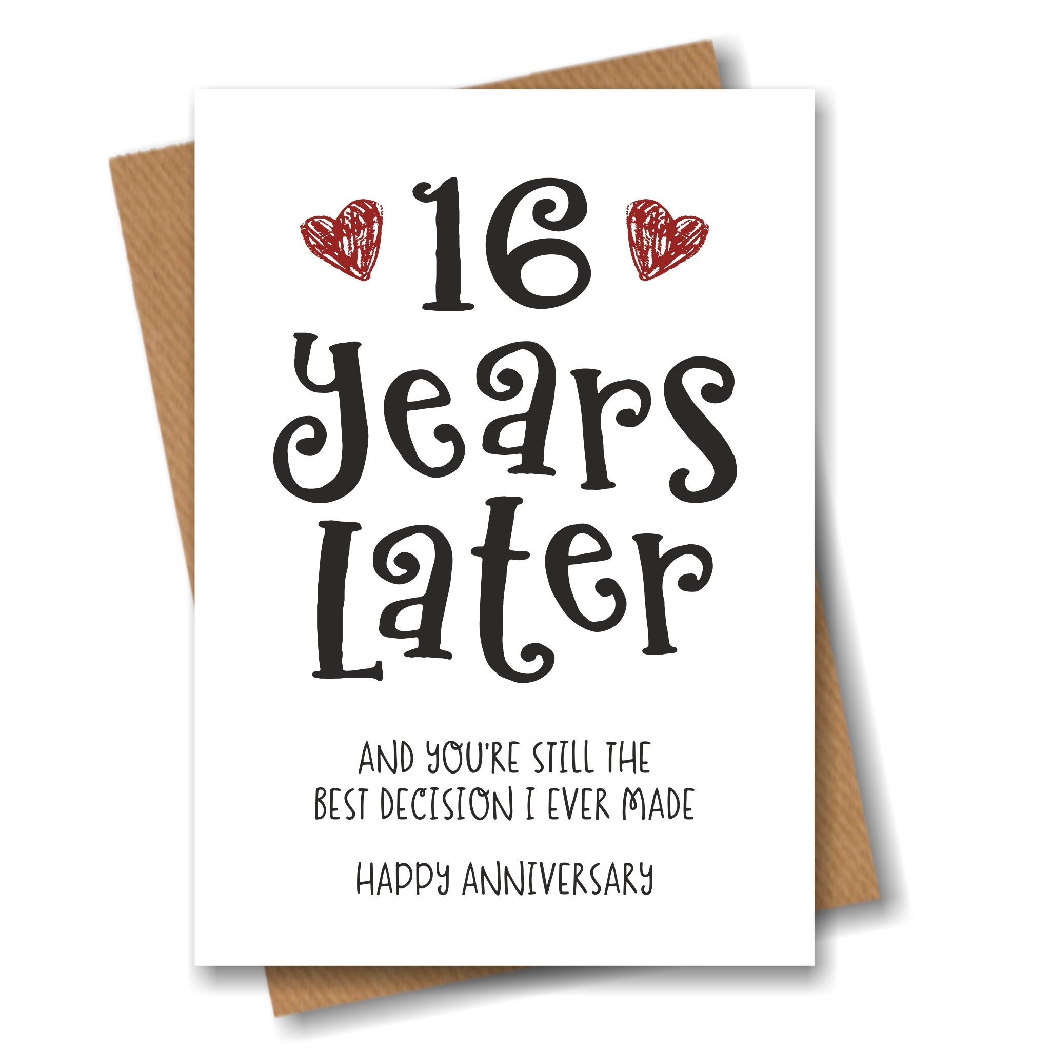 16 Year Anniversary Card The Best Decision I Ever Made Funny 16th Year Card For Husband Wife Boyfriend Girlfriend Etsy 16 Year Anniversary Card The Best Decision I Ever Made Funny 16th Year Card For Husband Wife Boyfriend Girlfriend Etsy