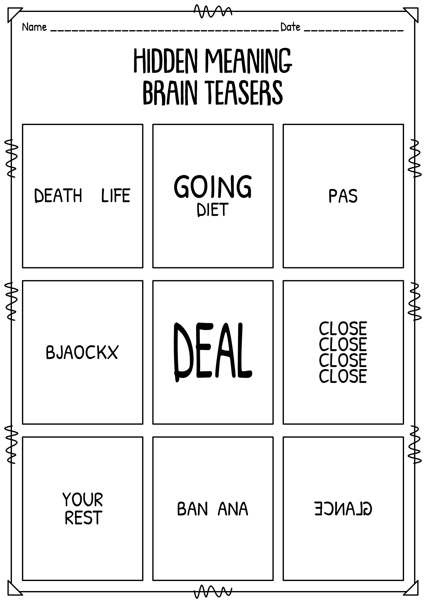 brain teaser worksheets brain teaser worksheets