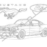 1969 FORD MUSTANG Adult Coloring Page Printable Coloring Page Coloring Page For Adults Digital Instant Download 1 Page Etsy