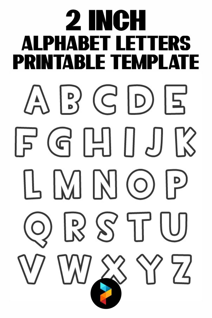 2 Inch Alphabet Letters Printable Template