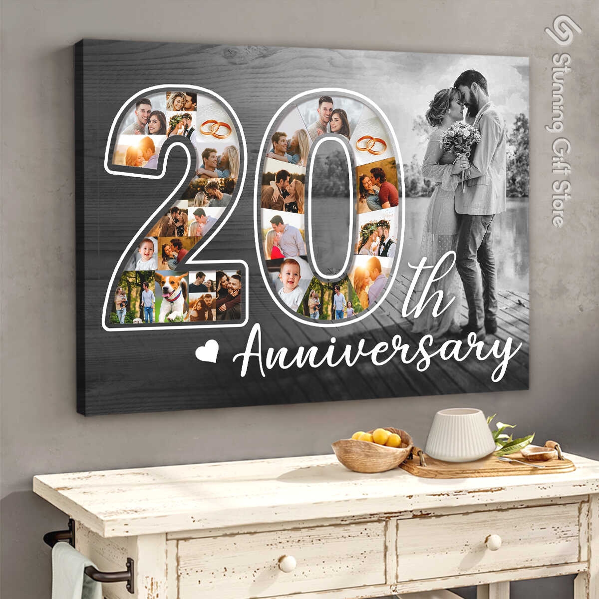 20th Anniversary Gift For Him 20 Year Anniversary Gift For Her Photo Collage Canvas Print Personalized Gifts 20th Anniversary Gift For Him 20 Year Anniversary Gift For Her Photo Collage Canvas Print Personalized Gifts