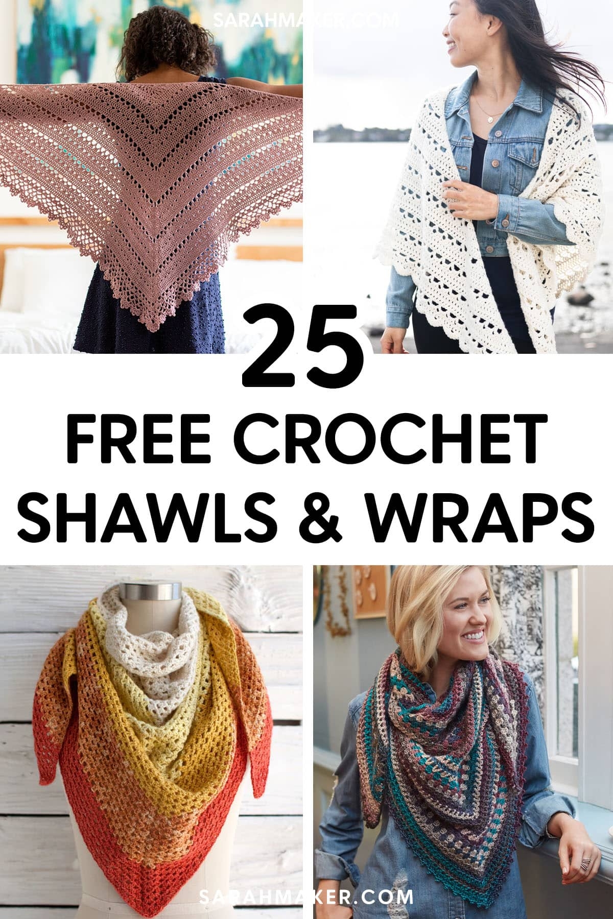 25 Free Crochet Shawl And Wrap Patterns Sarah Maker