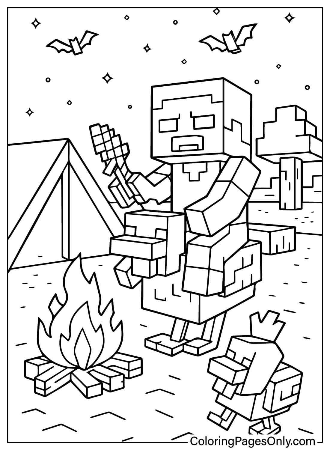 minecraft chicken coloring pages minecraft chicken coloring pages