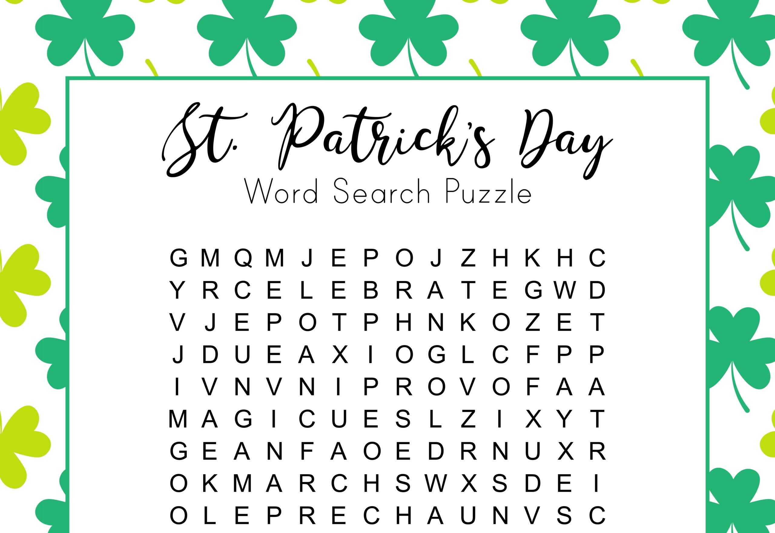 30 Free St Patrick s Day Printables For Kids Saving Talents