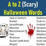 300 Halloween Words From A Z For Kids Free Downloadable