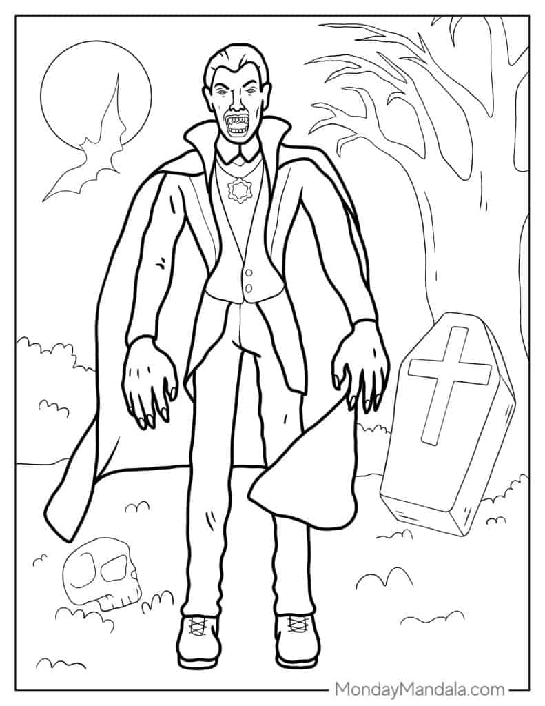 38 Vampire Coloring Pages Free PDF Printables 38 Vampire Coloring Pages Free PDF Printables
