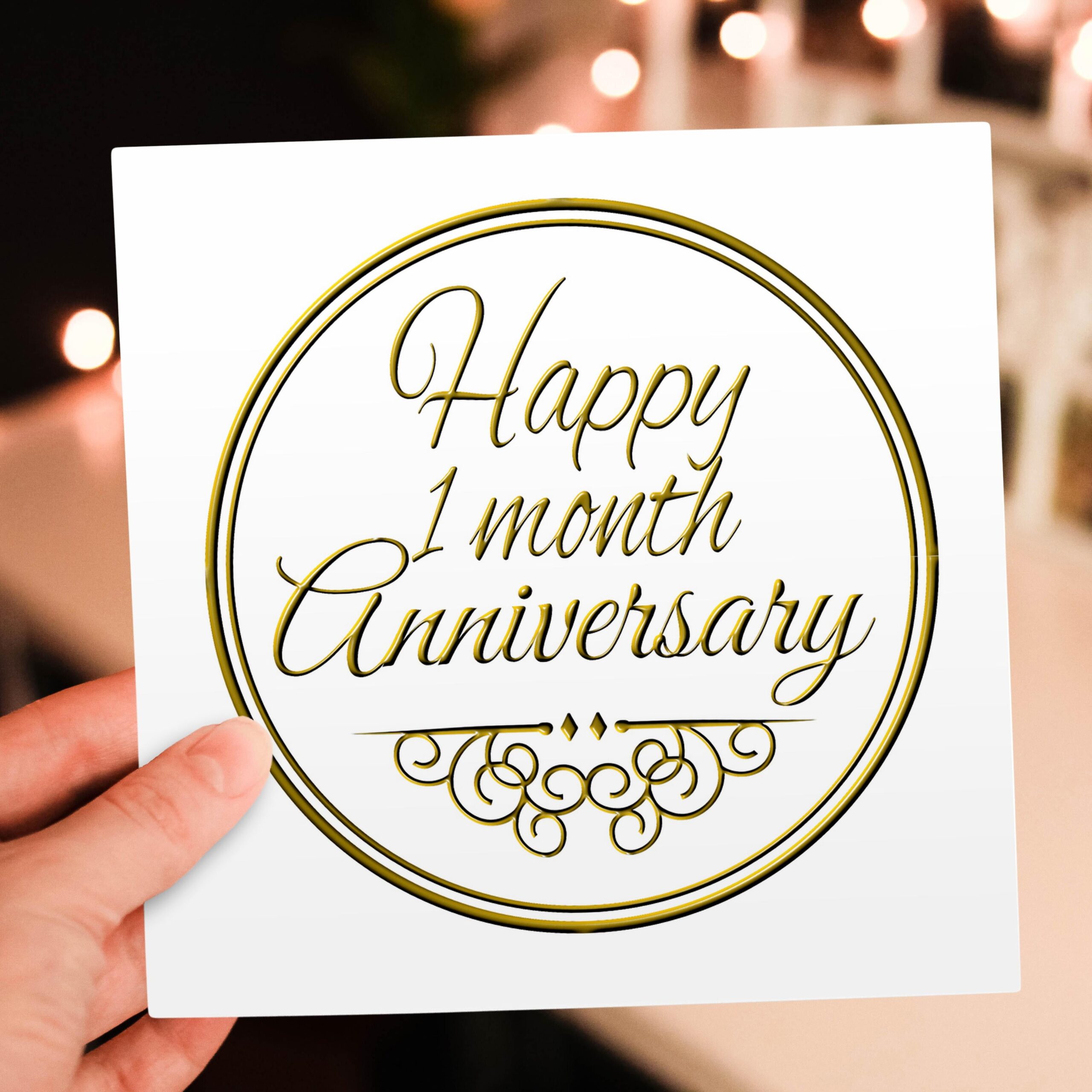 3dRose Happy 1 Month Anniversary Gold Text 1st Month Together Anniversaries 1 Greeting Card With Envelope Walmart 3dRose Happy 1 Month Anniversary Gold Text 1st Month Together Anniversaries 1 Greeting Card With Envelope Walmart