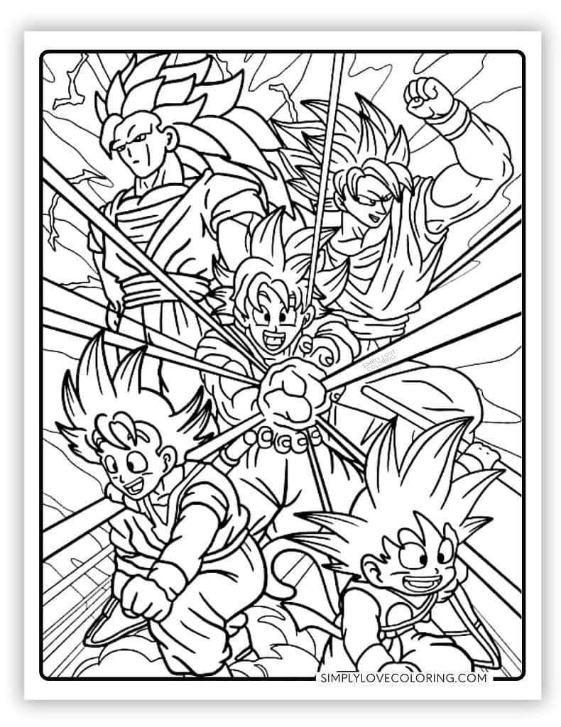 45 Dragon Ball Z Coloring Pages Free PDF Printables Simply Love Coloring