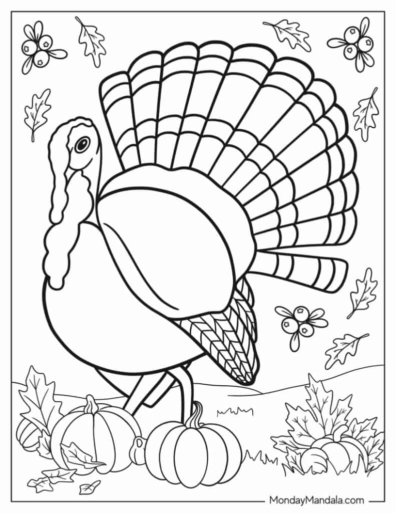thanksgiving turkey coloring pages