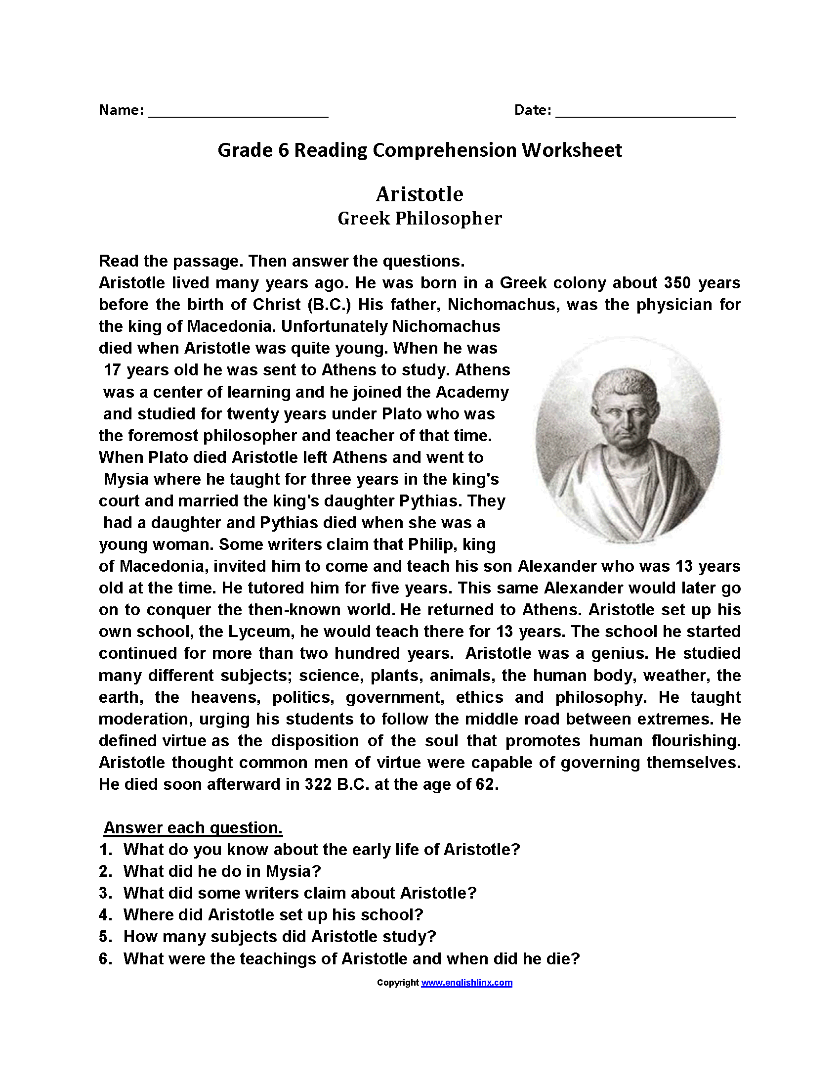 6th Grade Reading Comprehension Worksheets Worksheets Library 6th Grade Reading Comprehension Worksheets Worksheets Library