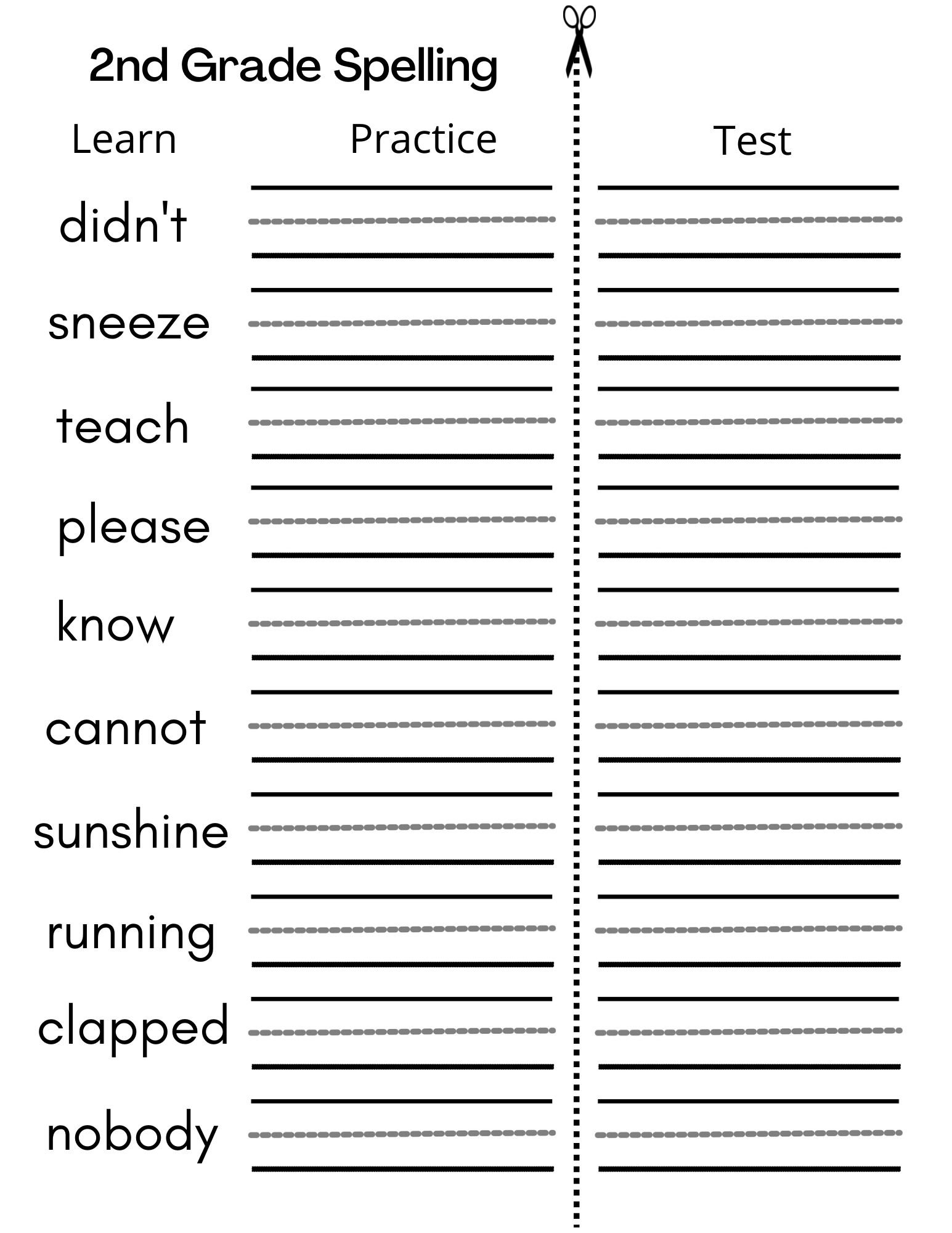 printable worksheets for 2nd grade