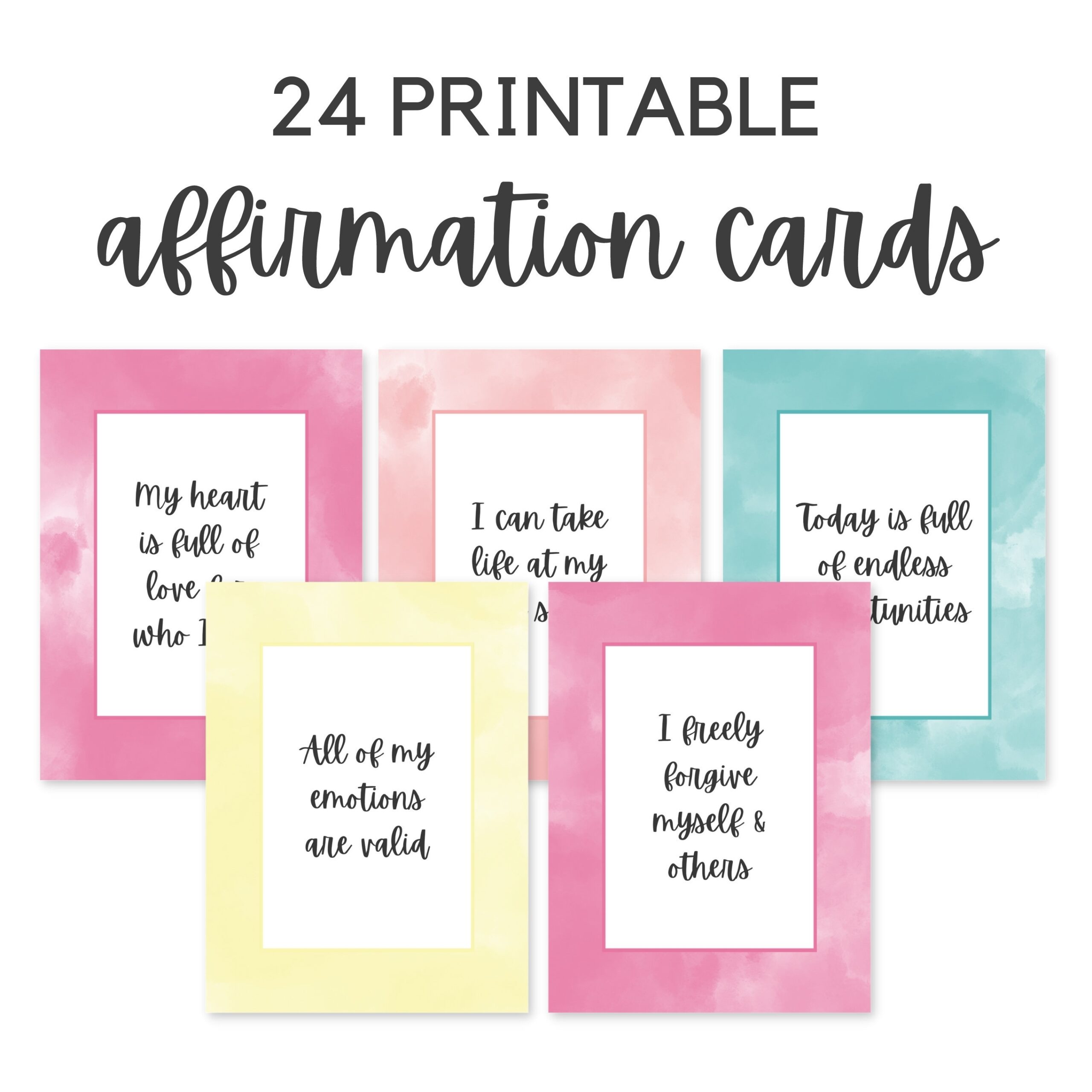Affirmation Cards Positive Affirmations Printable Affirmations Affirmation Card Set Daily Affirmations Affirmation Deck Etsy