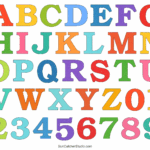 Alphabet Letters And Numbers With A Colorful Polka Dot Design Free Printables Monograms Design Tools Patterns DIY Projects