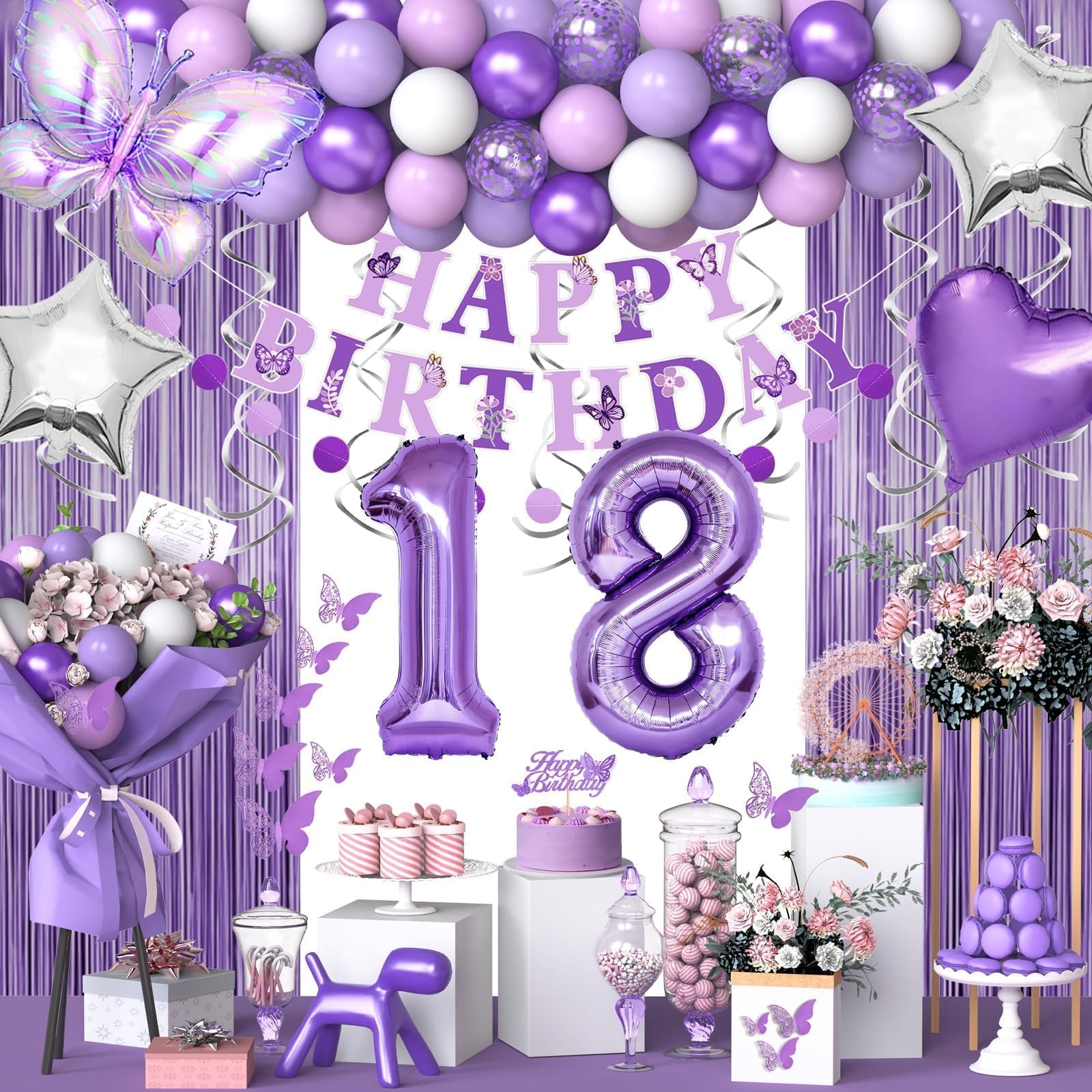 Amazon 18th Purple Birthday Decorations For Girls Purple Pink 18th Birthday Decorations Butterfly Theme Lavender Party Decor Set With Number Balloons Banner Sash Butterfly Stickers Toys Games Amazon 18th Purple Birthday Decorations For Girls Purple Pink 18th Birthday Decorations Butterfly Theme Lavender Party Decor Set With Number Balloons Banner Sash Butterfly Stickers Toys Games