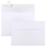Amazon 50 Packs 5x7 Envelopes White A7 5x7 Envelopes For Invitations Printable Self Seal For Weddings Photos Postcards Greeting Cards Mailing Office Products