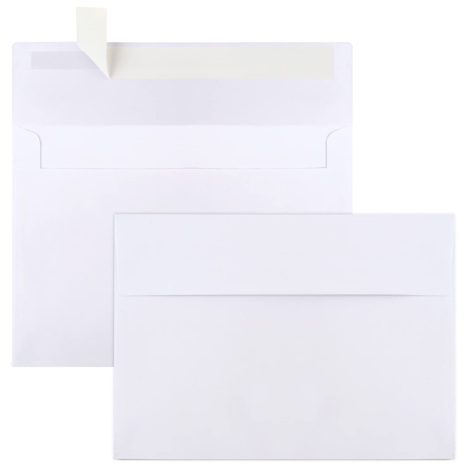 Amazon 50 Packs 5x7 Envelopes White A7 5x7 Envelopes For Invitations Printable Self Seal For Weddings Photos Postcards Greeting Cards Mailing Office Products
