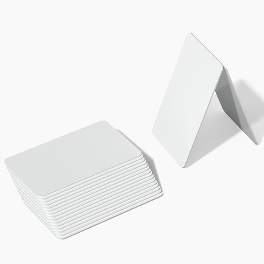 Amazon 50pca Inkjet Printable PVC ID Cards CR80 30 MIL Inkjet PVC Cards Plastic ID Card Business Card No Chip Waterproof Material Works With Epson Canon Inkjet Printers Office Products