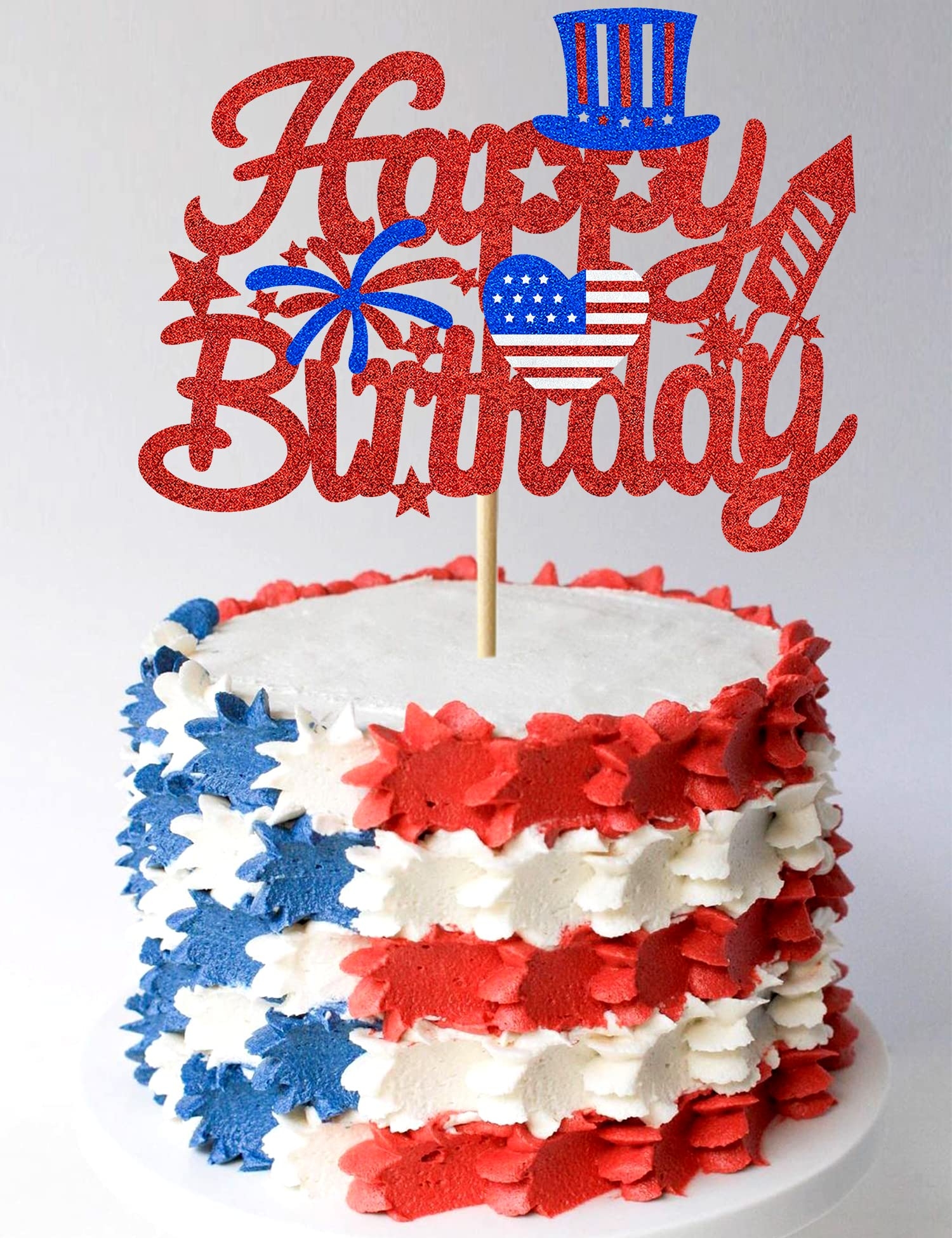 Amazon Bdayshop 4th Of July Cake Topper Patriotic Fourth Decorations Glitter Blue Red Toppers For Boys Girls Independence Day American Happy Birthday Party Supplies Baby Shower FC016 Grocery Gourmet Amazon Bdayshop 4th Of July Cake Topper Patriotic Fourth Decorations Glitter Blue Red Toppers For Boys Girls Independence Day American Happy Birthday Party Supplies Baby Shower FC016 Grocery Gourmet