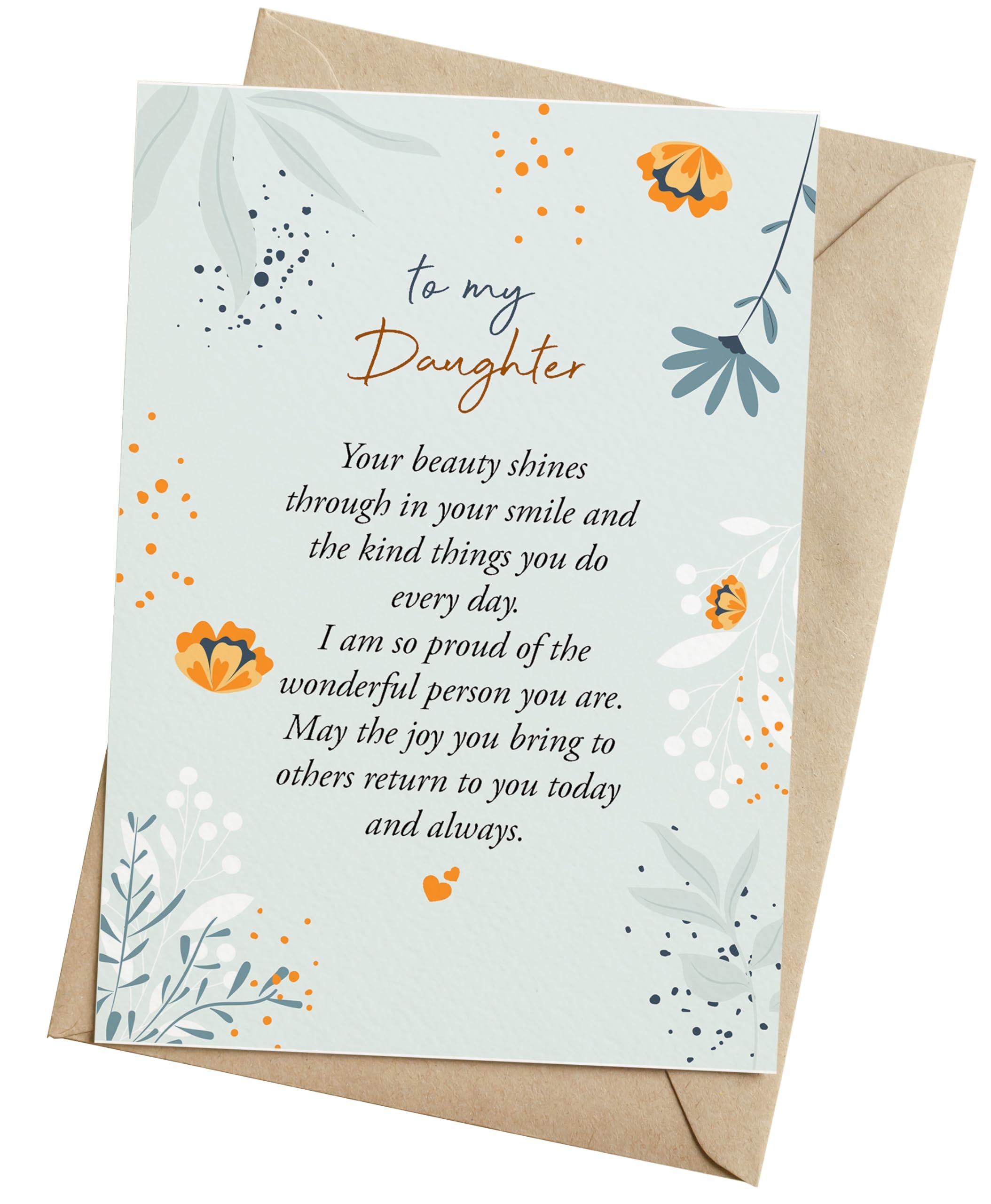 Amazon Daughter Birthday Card For Her Girls From Dad Mom StepDaughter Bonus Daughter Size 5x7 Inch Folded Card Include Envelope Sticker Blank Inside Funny Unique Humorous Birthday