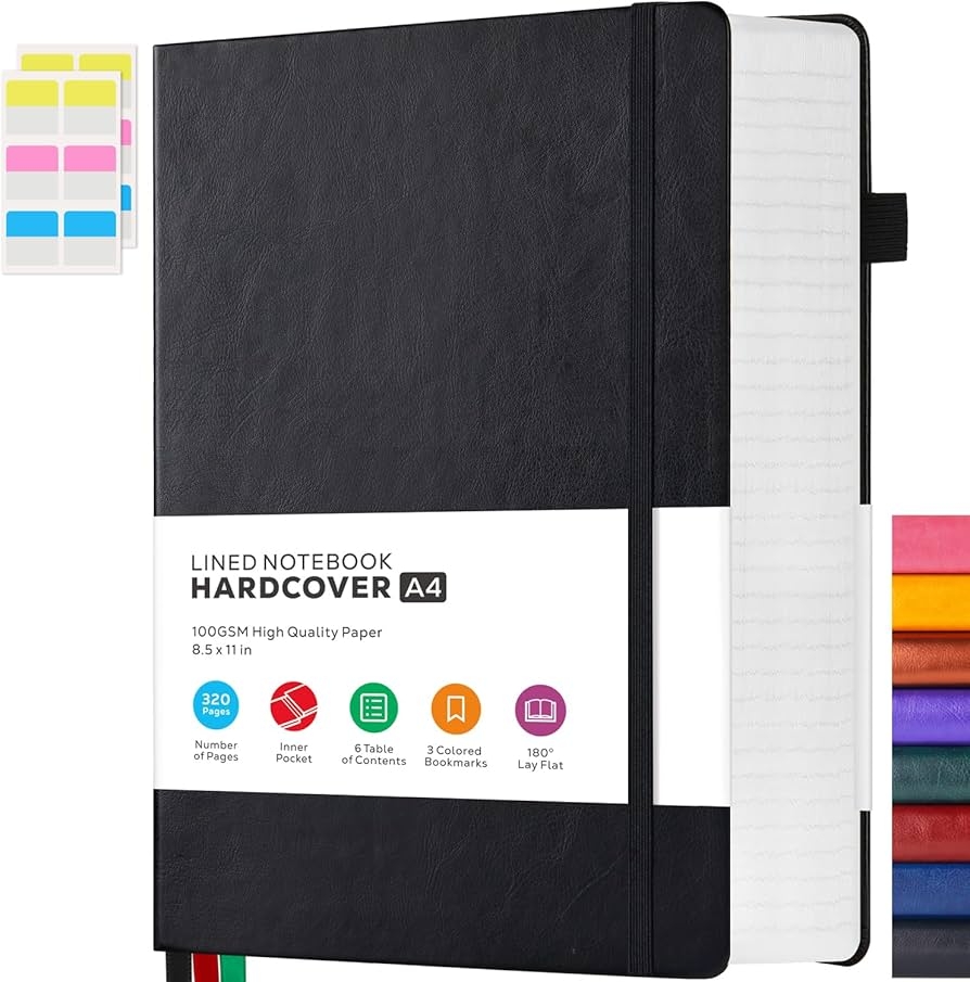 Amazon FOCUS DAY Notebooks College Ruled A4 8 5 X 11 Large Notebook Journal With 100GSM Lined Paper Hardcover Leather Journaling Notebooks For Women Men 320 Pages Big Black Notebook Office Products Amazon FOCUS DAY Notebooks College Ruled A4 8 5 X 11 Large Notebook Journal With 100GSM Lined Paper Hardcover Leather Journaling Notebooks For Women Men 320 Pages Big Black Notebook Office Products