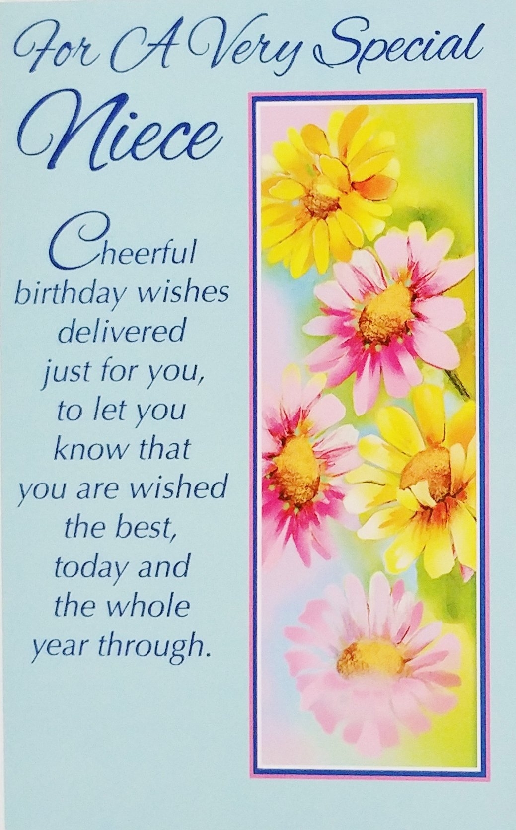 Amazon For A Very Special Niece Cheerful Happy Birthday Wishes Greeting Card You Are Truly Wonderful And Loved Office Products