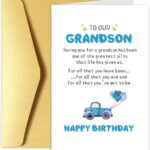 Amazon Grandson Birthday Card Happy Birthday Card For Grandson Bday Greeting Card From Grandparents Having You For A Grandson Has Been One Of The Greatest Gifts Office Products