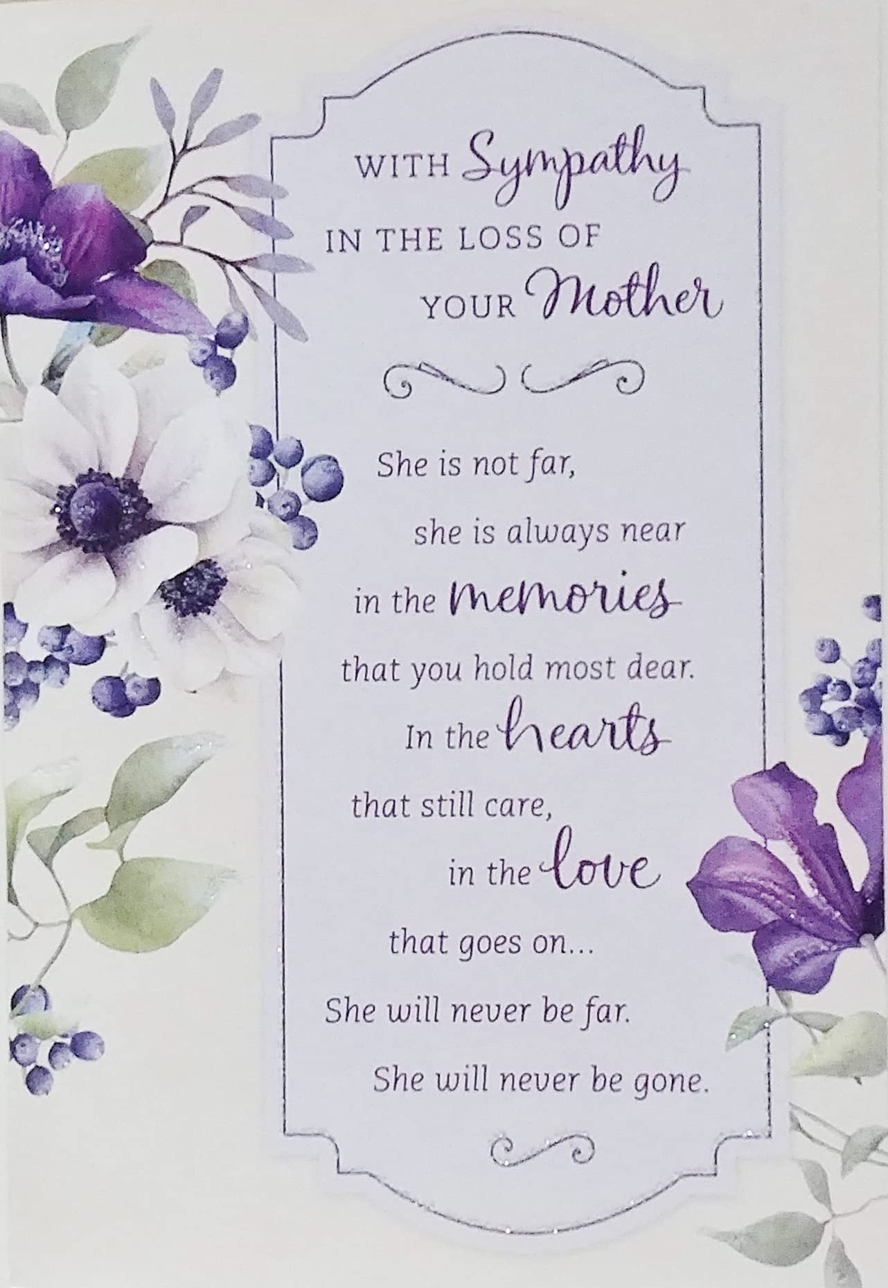 Amazon Greeting Card With Sympathy In The Loss Of Your Mother RIP Funeral Death Of Mom She Is Always Near In The Memories Office Products