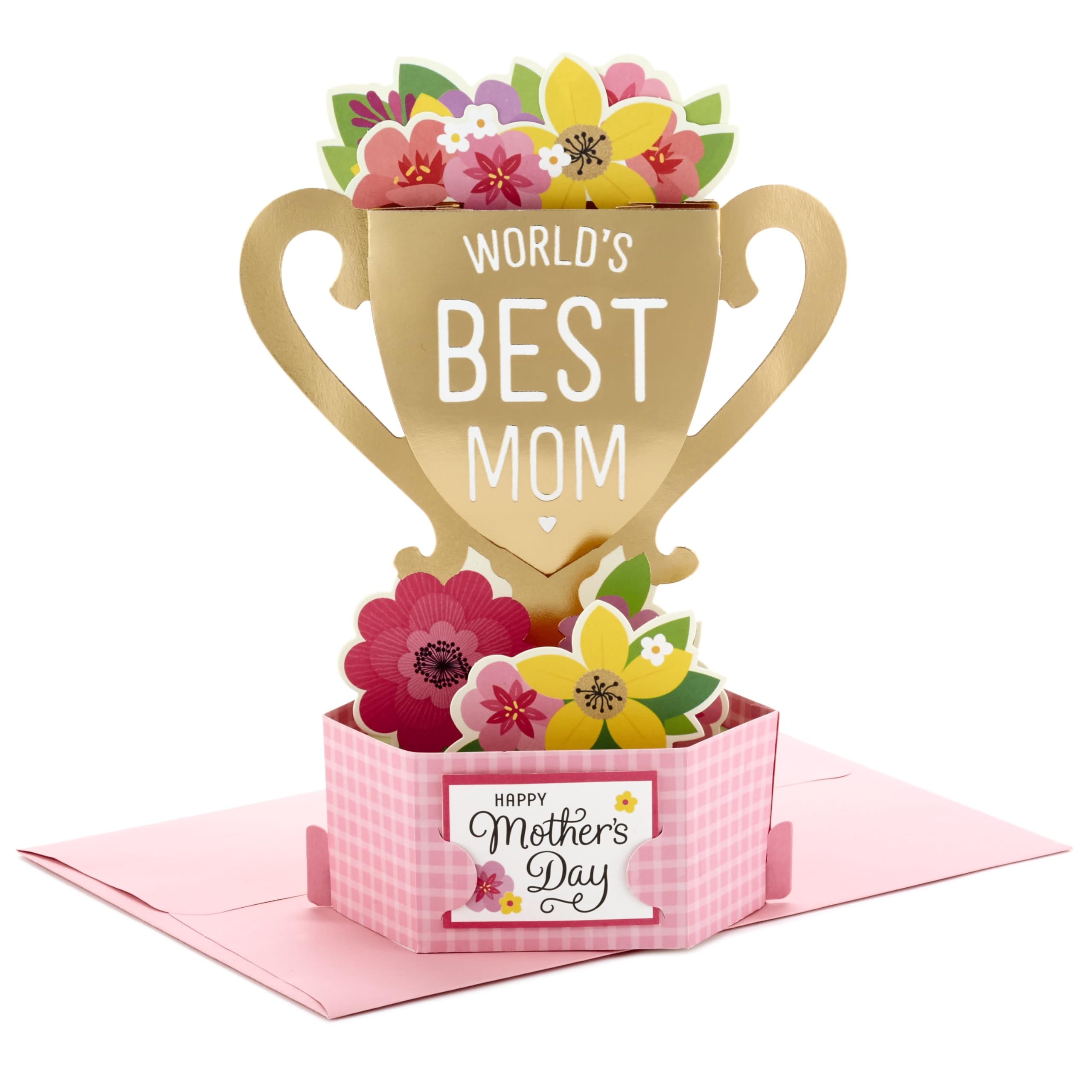 Amazon Hallmark Mothers Day Pop Up Card Displayable World s Best Mom Trophy Office Products Amazon Hallmark Mothers Day Pop Up Card Displayable World s Best Mom Trophy Office Products