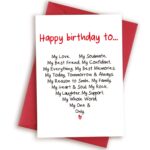 Amazon HEALSLA Birthday Card For Men Husband Boyfriend Him Special Bday Card For Her Women Valentines Love Birthday Card For Wife Happy Birthday To My One And Only Office Products