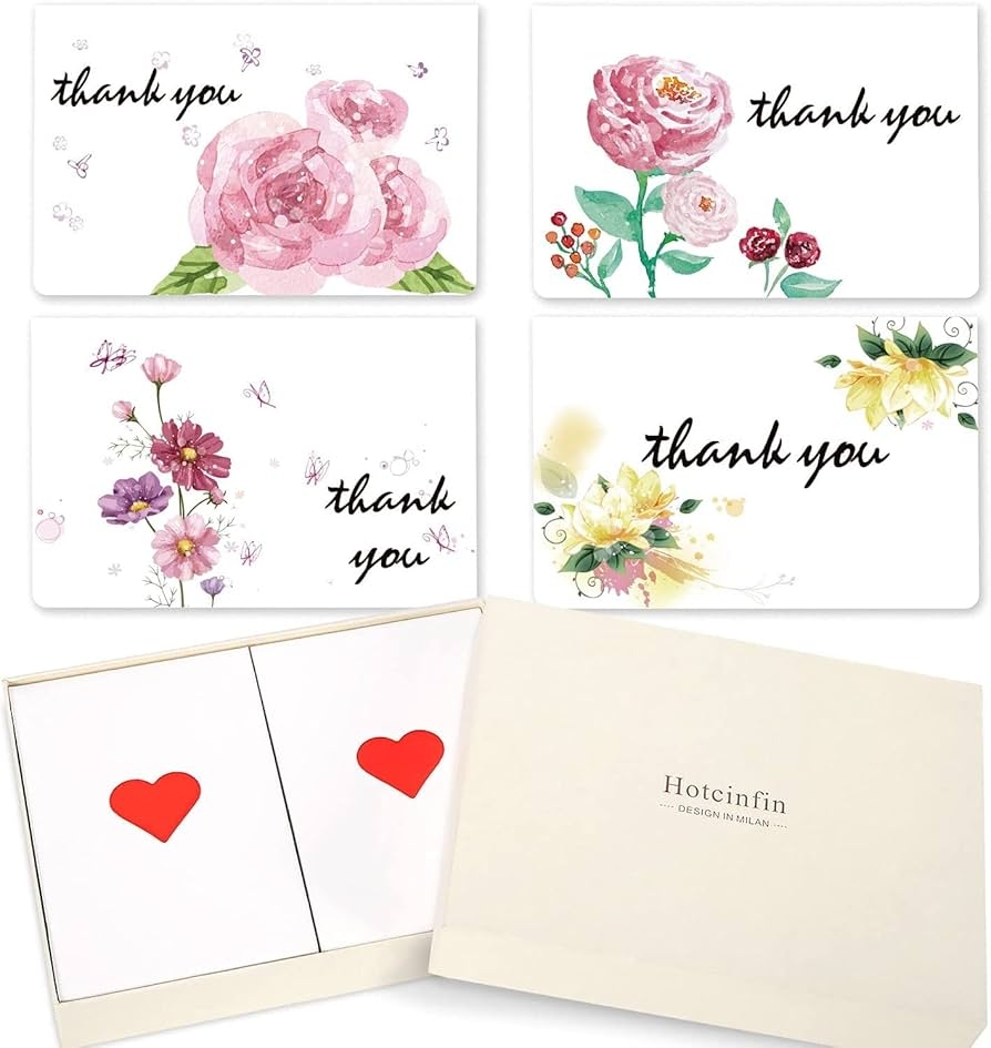 Amazon Hotcinfin Thank You Cards Boxed 36 Set Holiday Gift Cards Assortment Bulk Seasons Greeting Blank Cards And Envelopes 6 Watercolor Floral Note Cards For Business Wedding Baby Showers Graduation 2022 Office Products Amazon Hotcinfin Thank You Cards Boxed 36 Set Holiday Gift Cards Assortment Bulk Seasons Greeting Blank Cards And Envelopes 6 Watercolor Floral Note Cards For Business Wedding Baby Showers Graduation 2022 Office Products