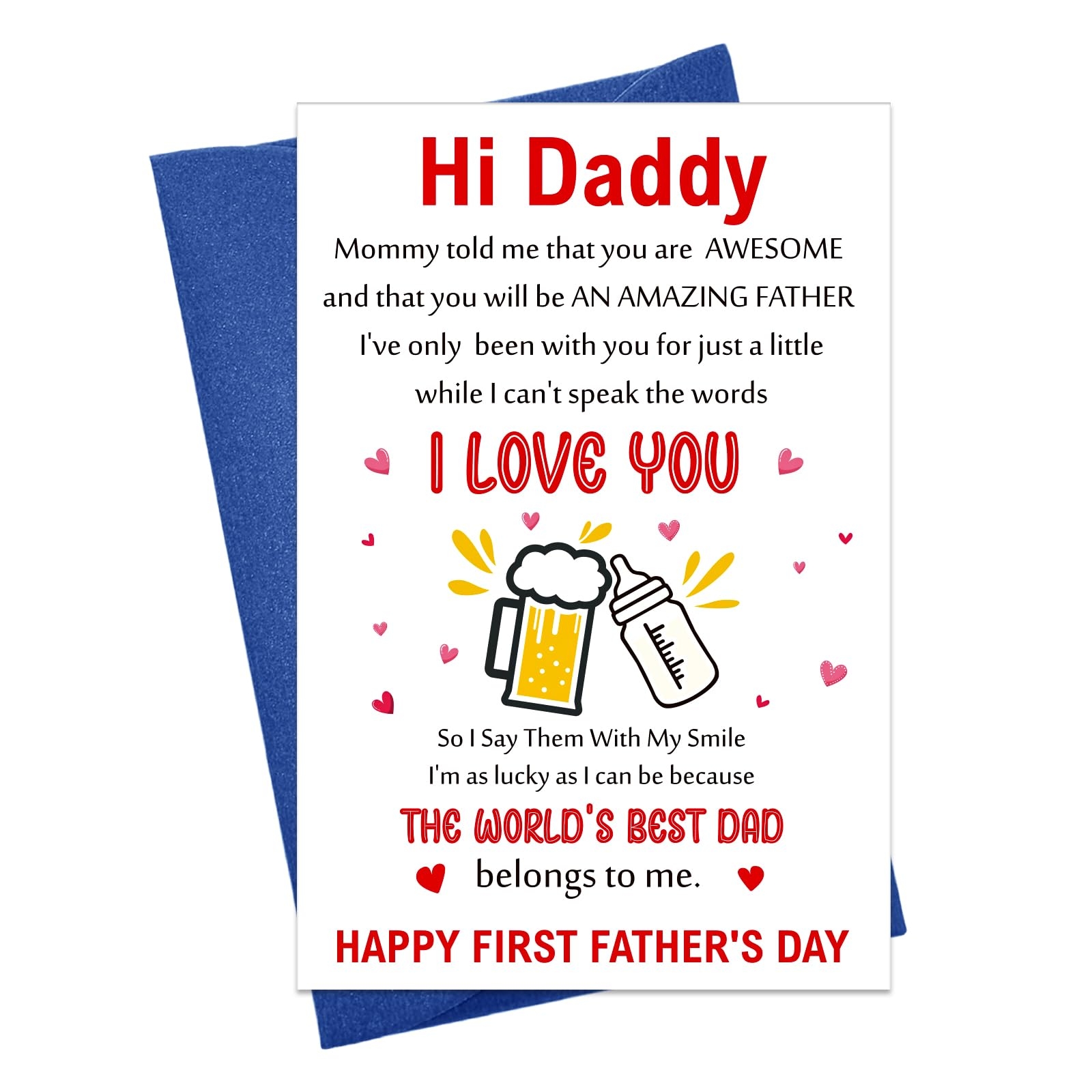 Amazon JUESMOS Funny First Father s Day Card For Dad From Baby Happy First Fathers Day Gift For New Dad First Time Dad 1st Father s Day Greeting Card With Envelope Fathers Day Amazon JUESMOS Funny First Father s Day Card For Dad From Baby Happy First Fathers Day Gift For New Dad First Time Dad 1st Father s Day Greeting Card With Envelope Fathers Day