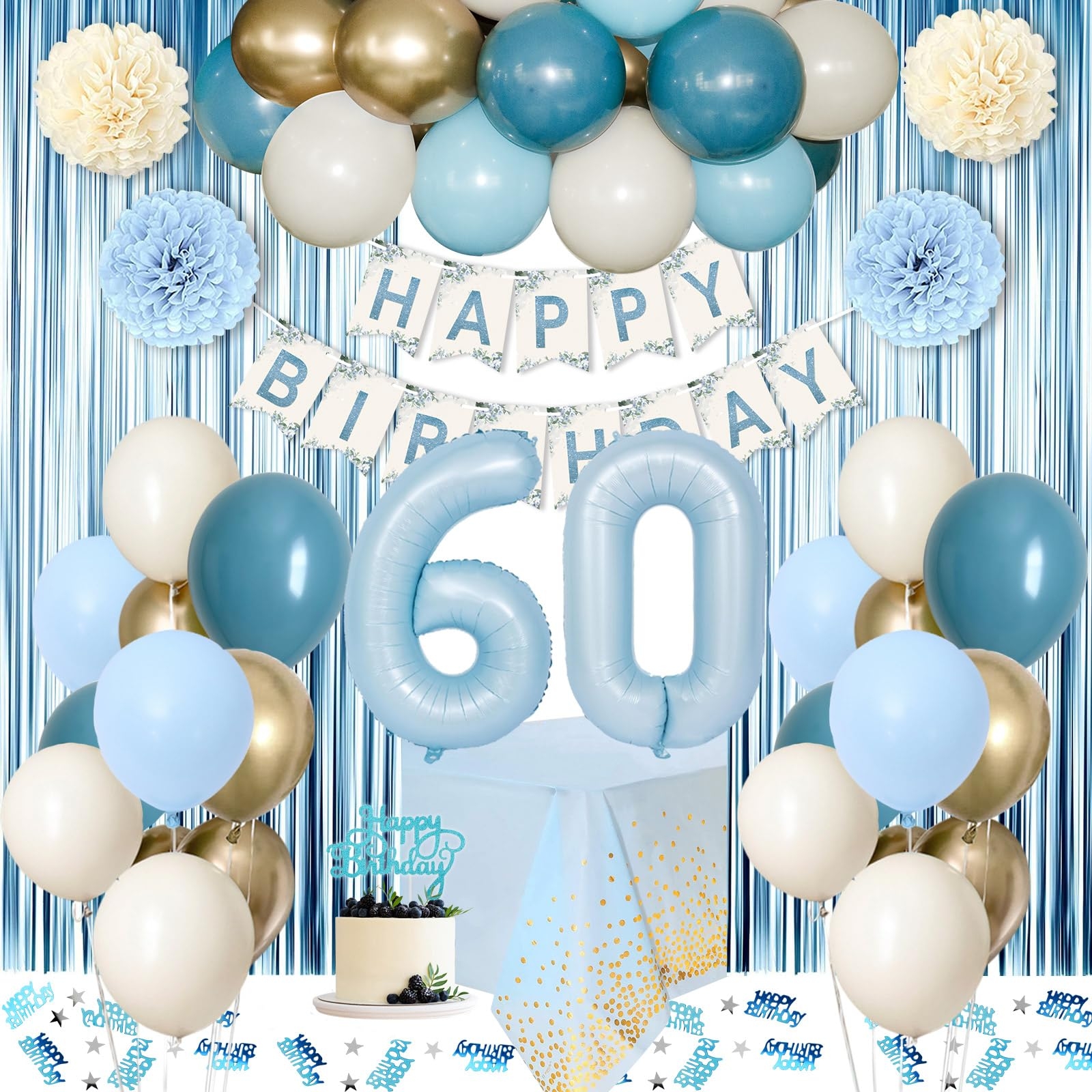 Amazon KISPATTI 60th Birthday Decorations For Men Women Light Blue White Gold Balloons Happy Birthday Banner Tablecloth Fringe Curtain Cake Topper Number 60 Includes Tying Tool Toys Games Amazon KISPATTI 60th Birthday Decorations For Men Women Light Blue White Gold Balloons Happy Birthday Banner Tablecloth Fringe Curtain Cake Topper Number 60 Includes Tying Tool Toys Games