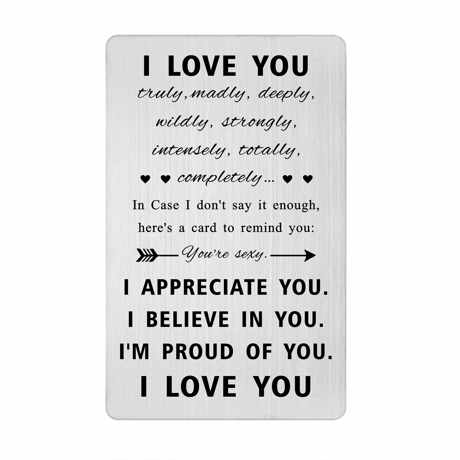 Amazon Laluminter To My Love Engraved Wallet Card Inserts Mini Love Notes Gifts For Husband Boyfriend Men Women Him Her Wife Girlfriend I Love You Anniversary Valentines Christmas Cards Amazon Laluminter To My Love Engraved Wallet Card Inserts Mini Love Notes Gifts For Husband Boyfriend Men Women Him Her Wife Girlfriend I Love You Anniversary Valentines Christmas Cards