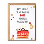 Amazon LillaGifts Boss Birthday Card 5 X 7 Inches Multicolor Envelope Included