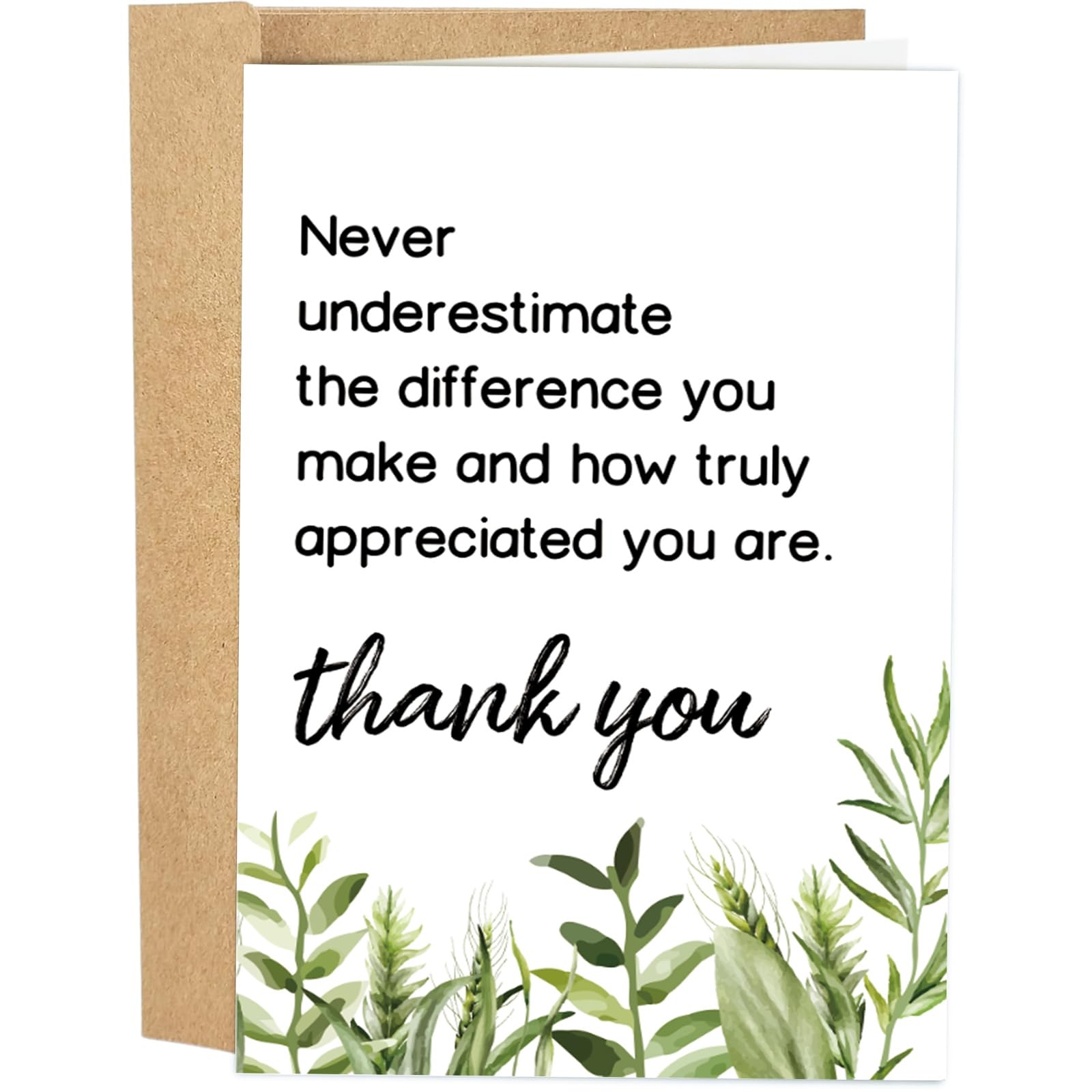 Amazon Naixiwen Employee Thank You Card Appreciation Card For Coworker Boss Staff Never Underestimate The Different You Make Office Products