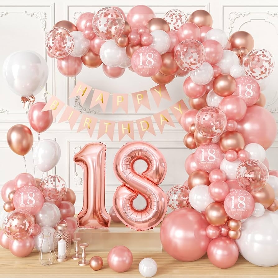 Amazon Sllyfo18th Birthday Decorations For Girls Total 100pcs 18th Birthday Balloons 18 12 10 5 Inches For Garland Arch 18th Happy Birthday Banner For A Stunning 18th Birthday Celebration Home Kitchen Amazon Sllyfo18th Birthday Decorations For Girls Total 100pcs 18th Birthday Balloons 18 12 10 5 Inches For Garland Arch 18th Happy Birthday Banner For A Stunning 18th Birthday Celebration Home Kitchen