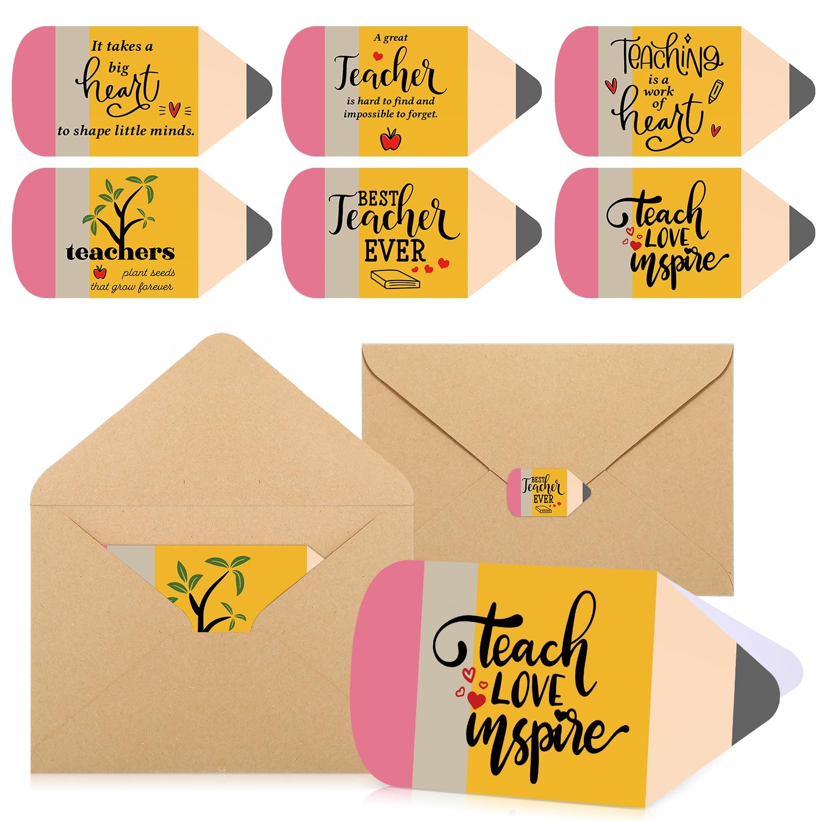 Amazon Spakon 24 Sets Teacher Appreciation Gifts Teacher Thank You Cards Bulk With Envelope And Sticker Christmas Pencil Shape Card Inspirational Thank You Note 6 Styles Office Products Amazon Spakon 24 Sets Teacher Appreciation Gifts Teacher Thank You Cards Bulk With Envelope And Sticker Christmas Pencil Shape Card Inspirational Thank You Note 6 Styles Office Products