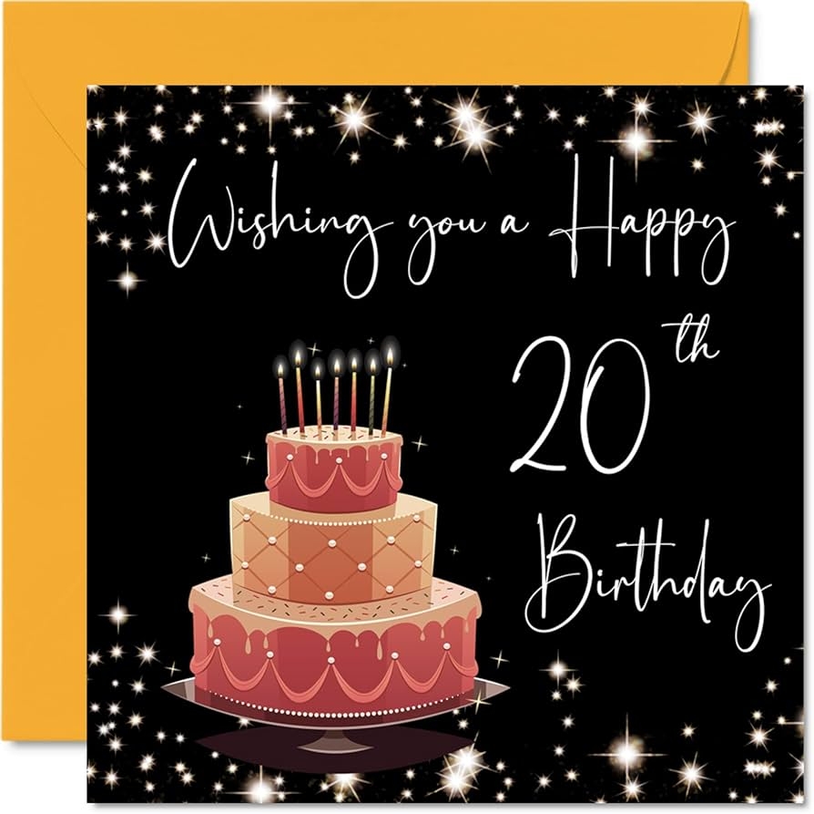 Amazon Stuff4 20th Birthday Card For Women Stylish Elegant Happy Birthday Wishes For 20 Year Olds Blank Inside For Your Message 5 7 X 5 7 Inches Office Products Amazon Stuff4 20th Birthday Card For Women Stylish Elegant Happy Birthday Wishes For 20 Year Olds Blank Inside For Your Message 5 7 X 5 7 Inches Office Products