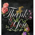 Amazon The Best Card Company 1 Beautiful Thank You Card 8 5 X 11 Inch Pretty Flowers Floral Gratitude Stationery Notecard With Envelope Chalk And Roses J2358ATYG Office Products