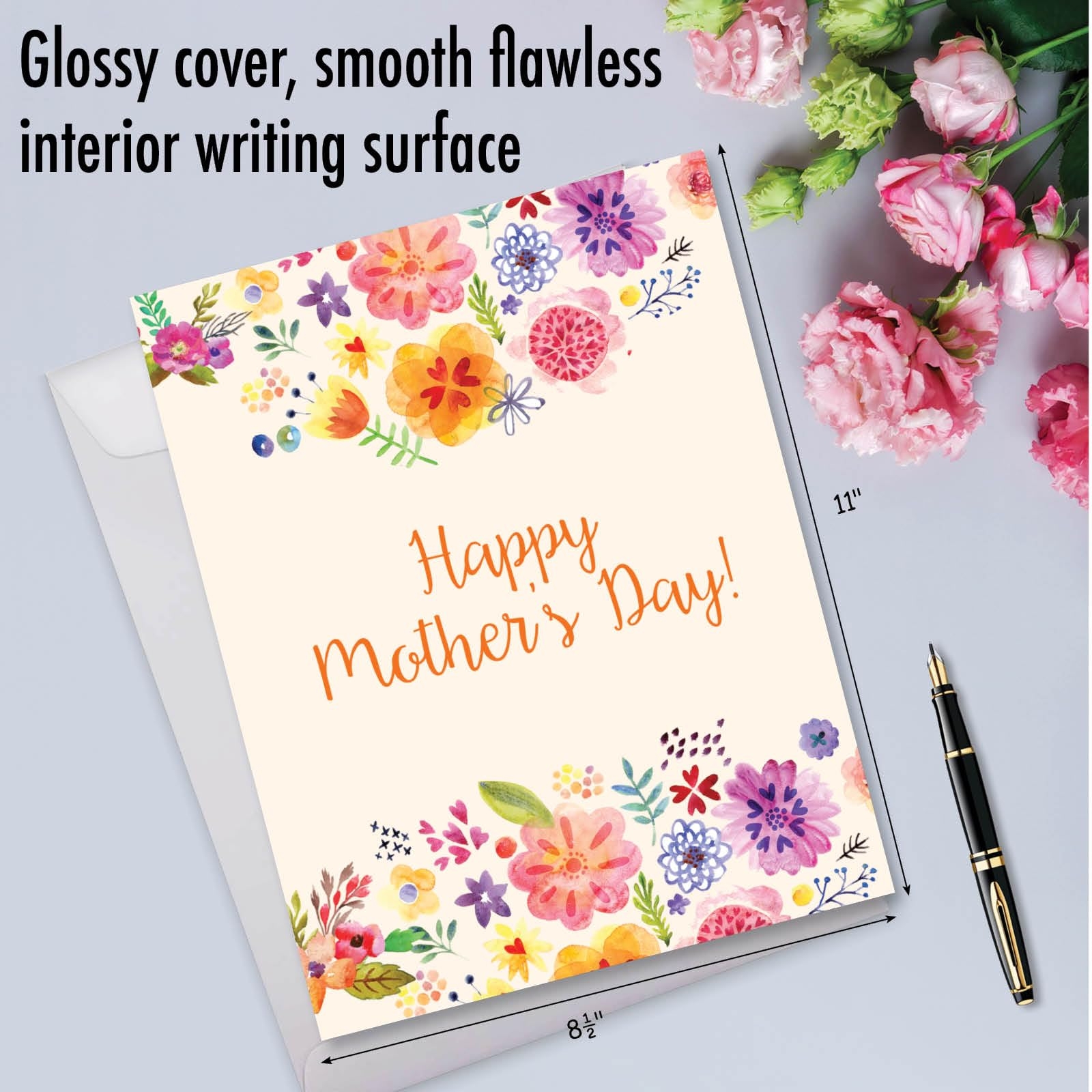Amazon The Best Card Company Large Mother s Day Greeting Card 8 5 X 11 Inch Love Appreciation For Mom Card Grateful Greetings J2364LMDG Office Products