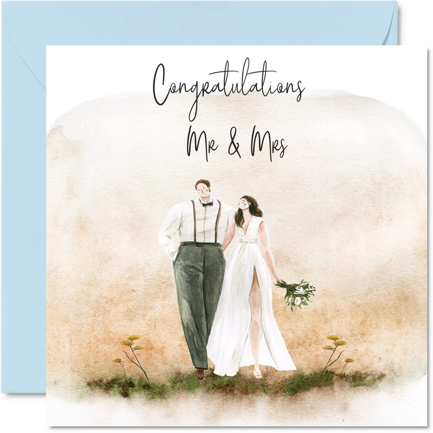 Amazon Wedding Cards For Bride And Groom Congratulations Mr Mrs Happy Wedding Day Cards Congratulations Congrats Well Done Just Married Card 5 7 Inch Marriage Wedding Greeting Cards For