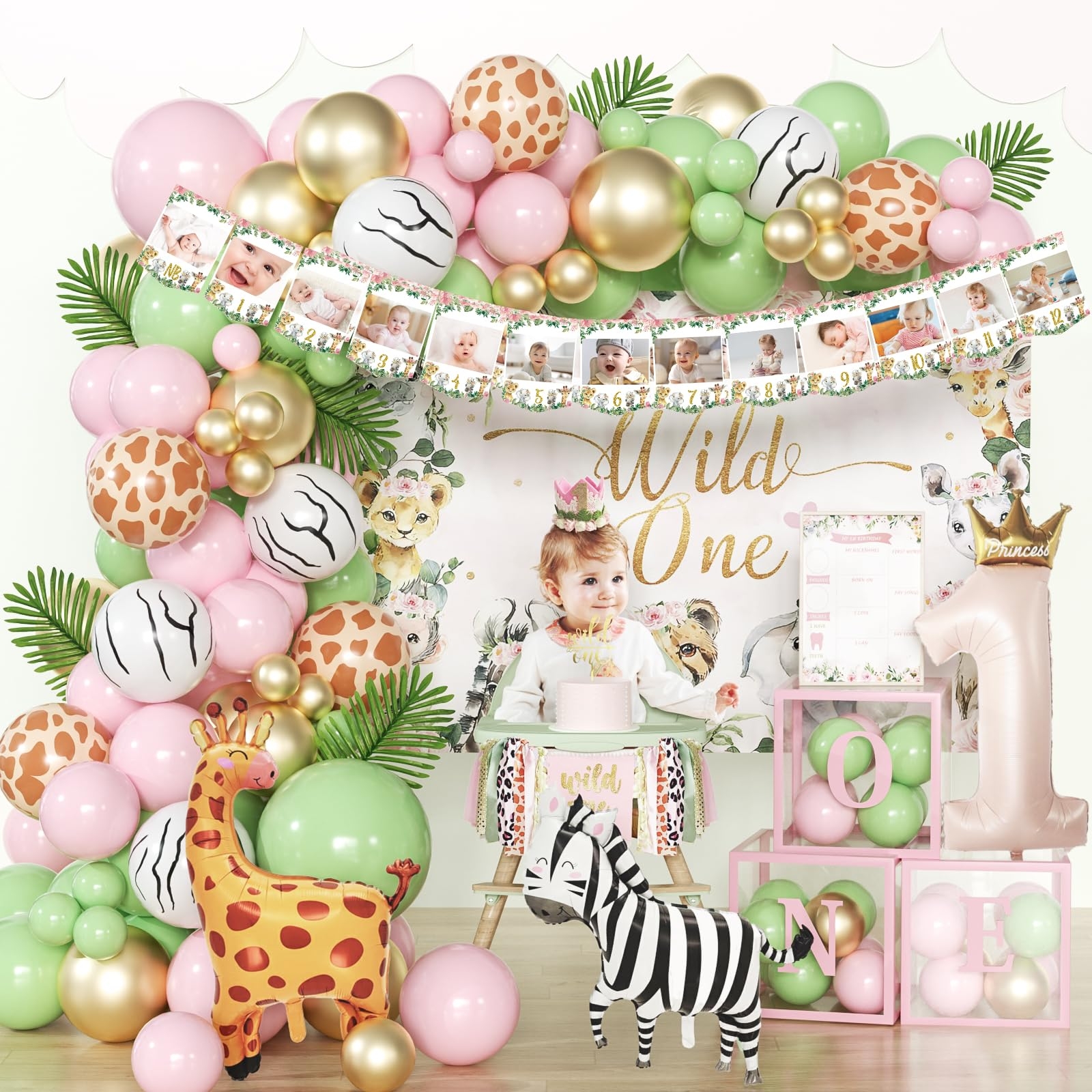 Amazon Wild One Birthday Party Decorations For Girls First Decorations Including Balloon Boxes Pink Gold Balloons Garland Arch Kit Party Backdrop High Chair Banner Crown Photo Banner Toys Games Amazon Wild One Birthday Party Decorations For Girls First Decorations Including Balloon Boxes Pink Gold Balloons Garland Arch Kit Party Backdrop High Chair Banner Crown Photo Banner Toys Games