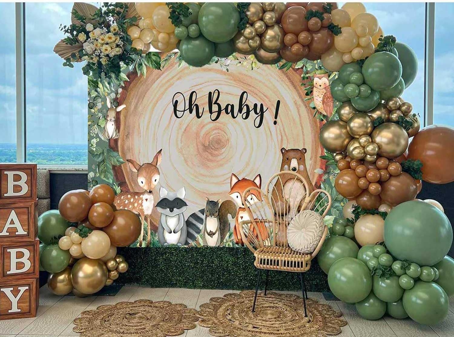 Amazon Woodland Baby Shower Decoration 1Pcs Woodland Animals Oh Baby Backdrop 4Pcs Wood Grain Box With BABY Letter 115Pcs Sage Green Brown Nude Cream Neutral Balloon Arch Kit Gender Reveal Party Decoration Amazon Woodland Baby Shower Decoration 1Pcs Woodland Animals Oh Baby Backdrop 4Pcs Wood Grain Box With BABY Letter 115Pcs Sage Green Brown Nude Cream Neutral Balloon Arch Kit Gender Reveal Party Decoration