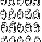 Among Us Various Characters 2 Among Us Coloring Pages