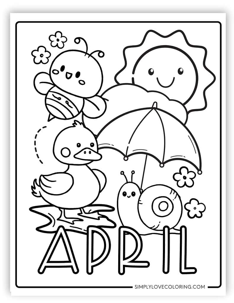 april coloring pages printable april coloring pages printable