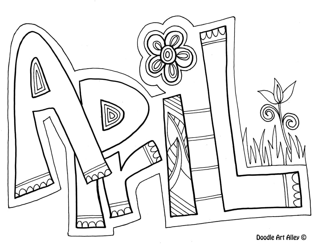 April Coloring Pages DOODLE ART ALLEY April Coloring Pages DOODLE ART ALLEY