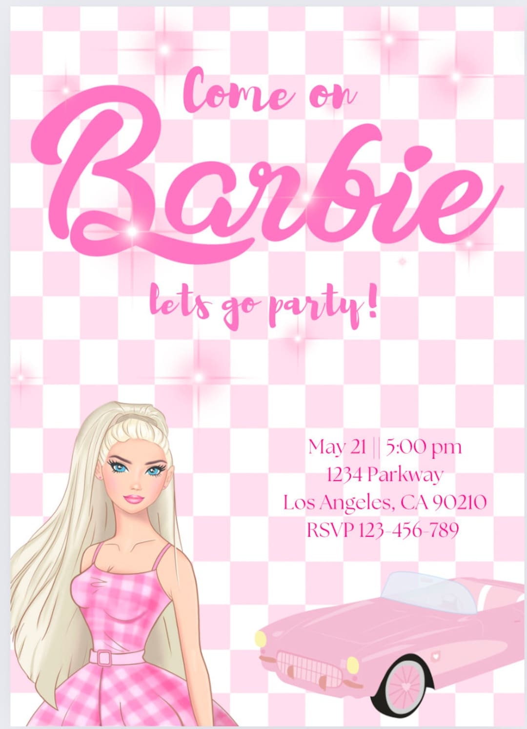 Barbie Doll Come On Barbie Let 039 s Go Party Invitations Come On Barbie Let s Go Party Barbie Birthday Invitation Template Barbie Doll Come On Barbie Let 039 s Go Party Invitations Come On Barbie Let s Go Party Barbie Birthday Invitation Template